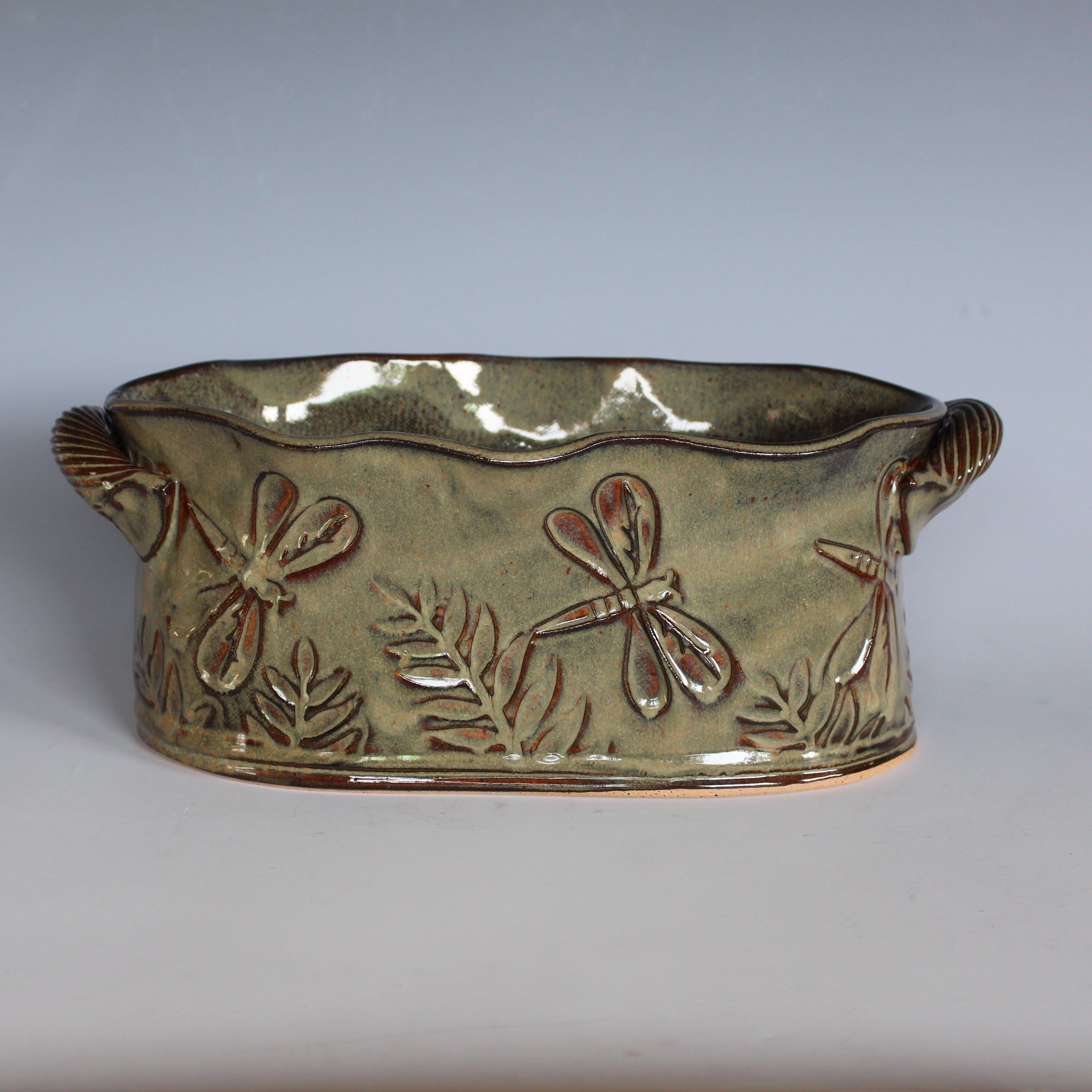 Planter & Vase Collection Fern Dragon Fly Thomas Pottery